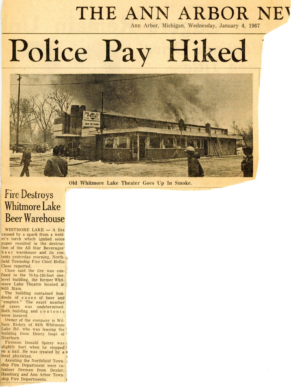 Lee Theatre - 1967 Article On Fire From Teresa Savage (newer photo)